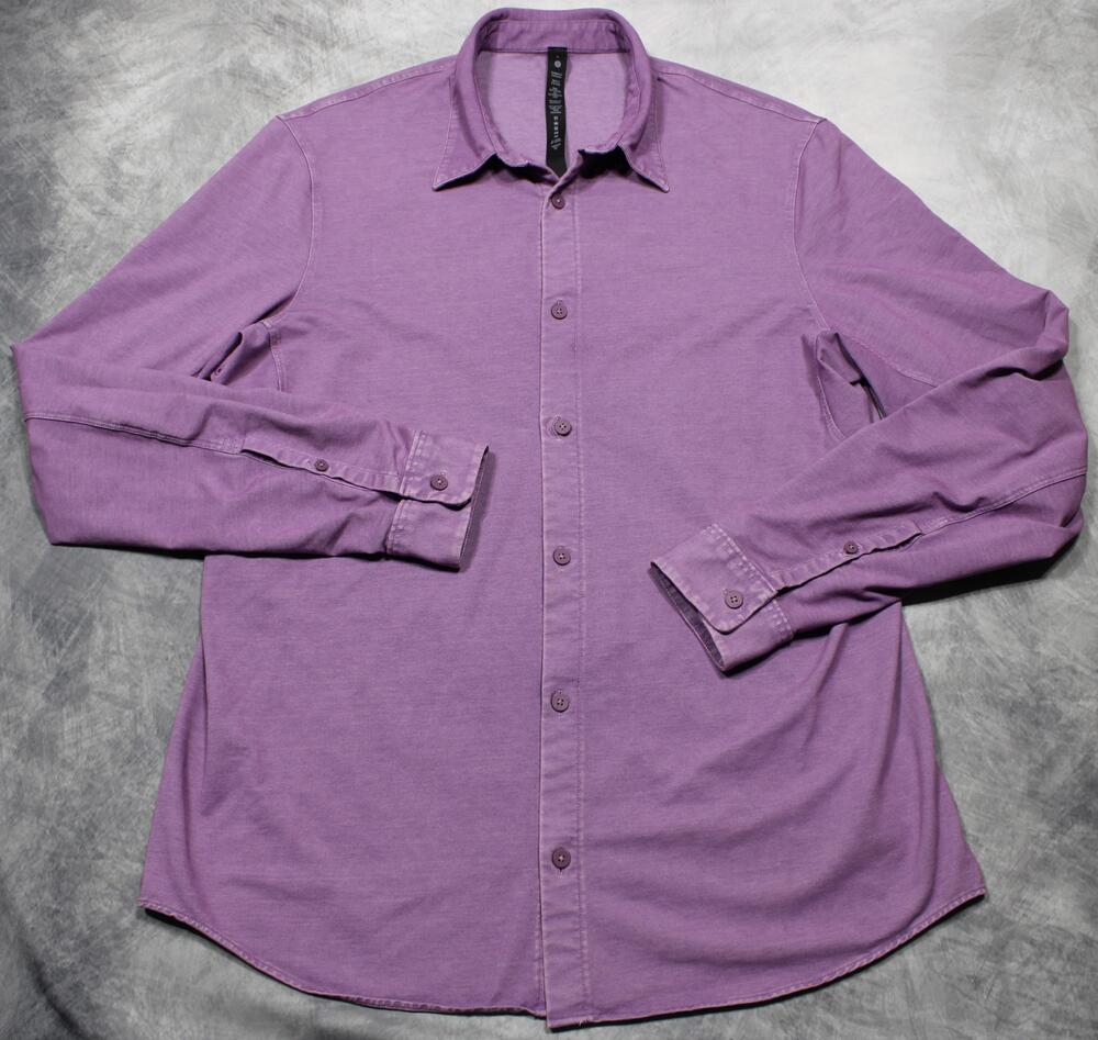 Lululemon Shirt Mens Large Purple Twill Long Sleeve Button Up Stretch Casual